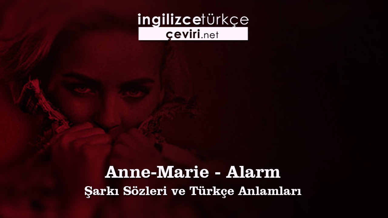 Anne-Marie - Alarm Şarkı Sözleri ve Türkçe Anlamları