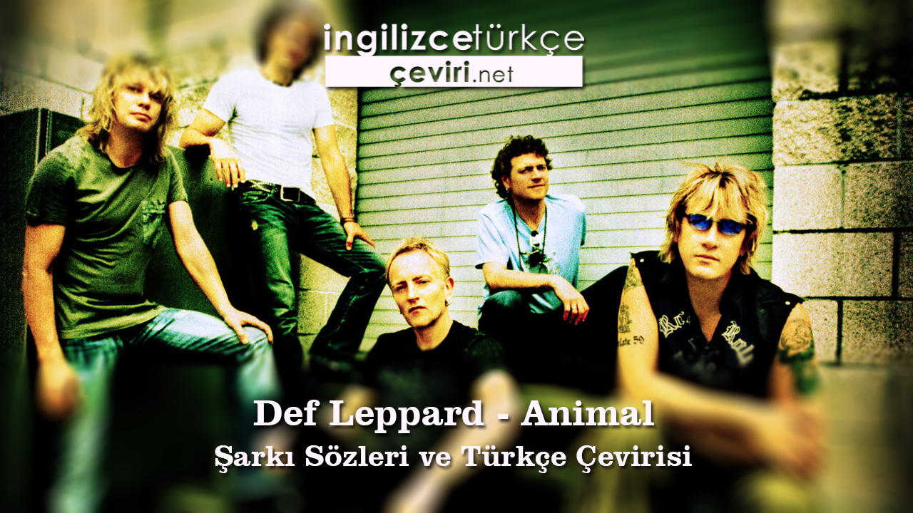 Def Leppard - Animal Şarkı Sözleri ve Türkçe Çevirisi